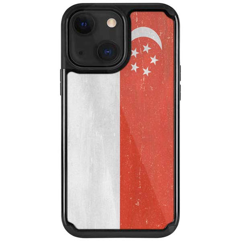 Singapore Flag Distressed iPhone 13 Cargo Case